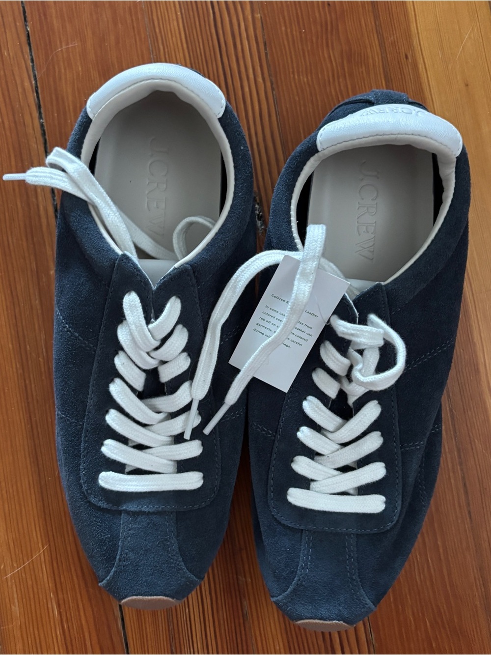 J. Crew Rec Sneakers in Dark Blue Suede Womens Size 8 NWT - Picture 8 of 9